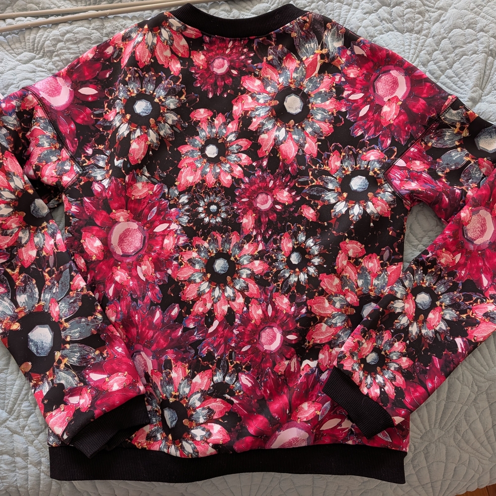 Ted Baker Black Sweatshirt with Pink Floral Jewel Print